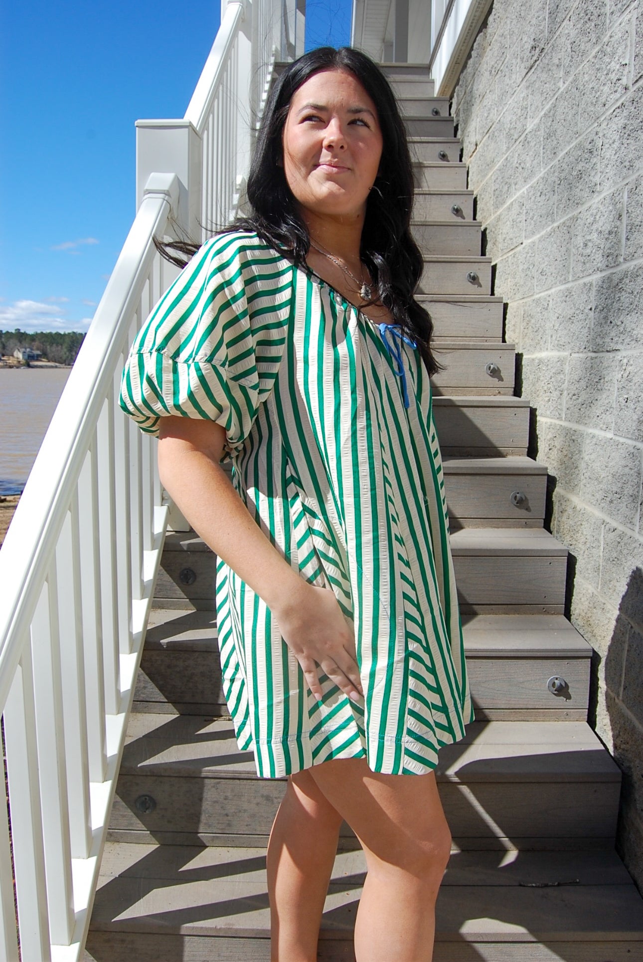 Going The Distance Stripped Romper