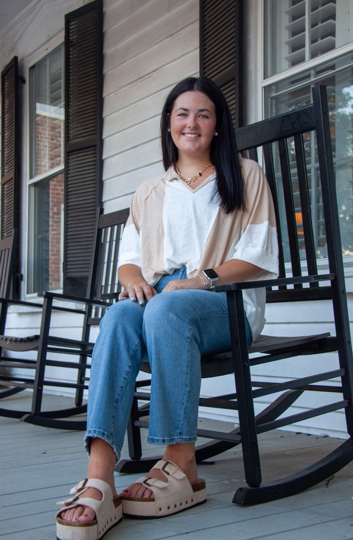 Silk and Stone Colorblock Top